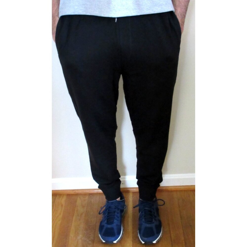 Tasc Performance Men's Varsity Fleece French Terry Jogger Pants Black NWT - Picture 3 of 13